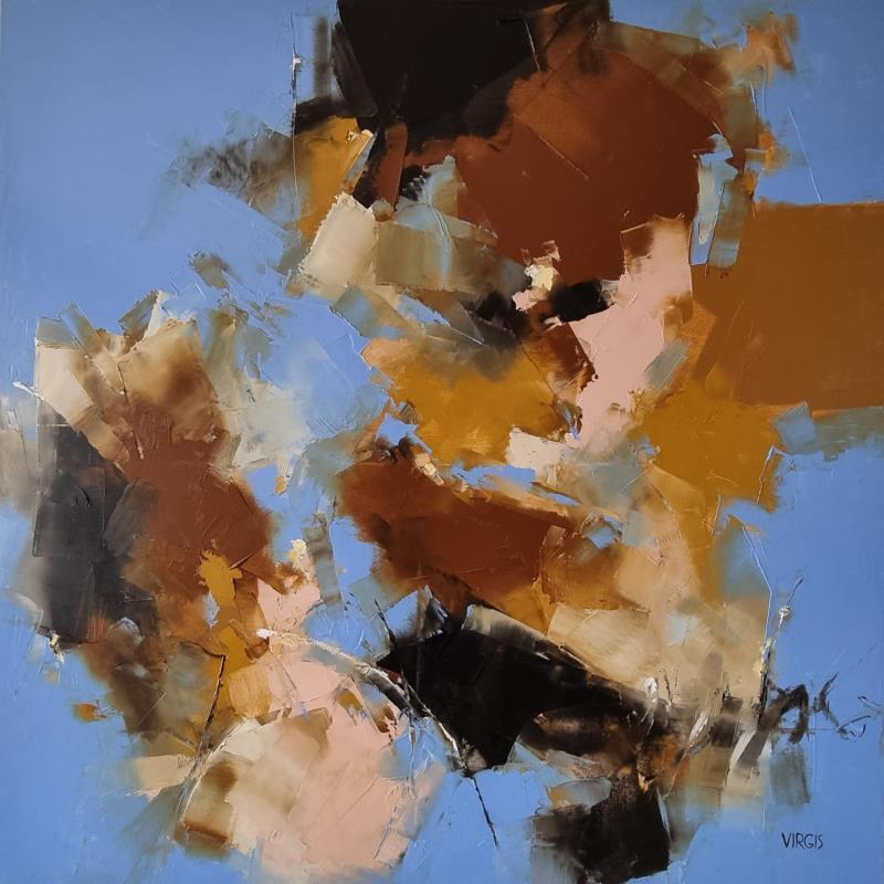 Peinture From above par Virgis | Tableau Abstrait Minimaliste Huile