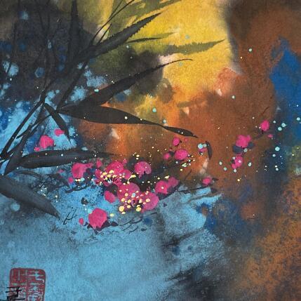 Gemälde Blooming spring von Yu Huan Huan | Gemälde Figurativ Aquarell, Tinte Natur