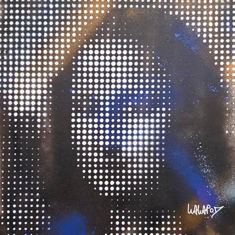 Painting Joconde Bleu Noir  by Wawapod | Painting Pop-art Pop icons Graffiti Acrylic