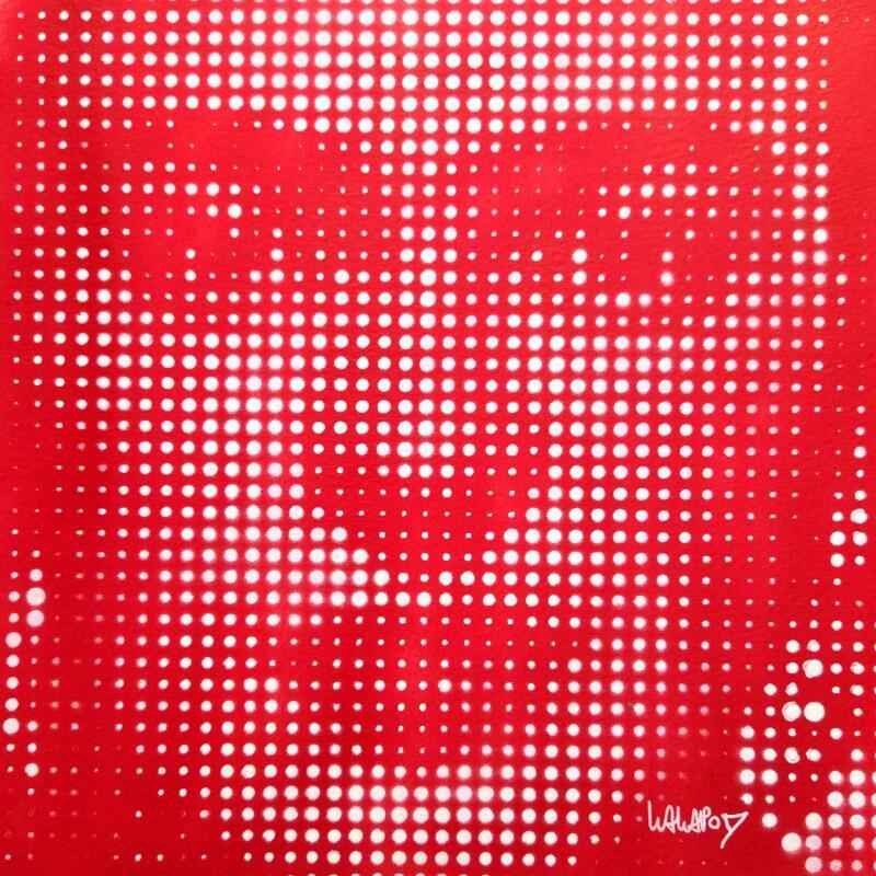 Peinture Frida Rouge regard par Wawapod | Tableau Pop-art Icones Pop Graffiti Acrylique