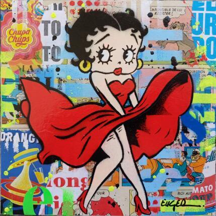 Gemälde BETTY MARILYN von Euger Philippe | Gemälde Pop-Art Acryl, Collage Pop-Ikonen