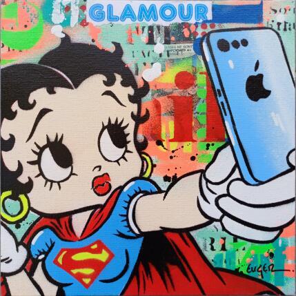 Gemälde GLAMOUR von Euger Philippe | Gemälde Pop-Art Acryl, Collage Pop-Ikonen