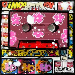 Painting POP K7 (bordeaux) by Costa Sophie | Painting