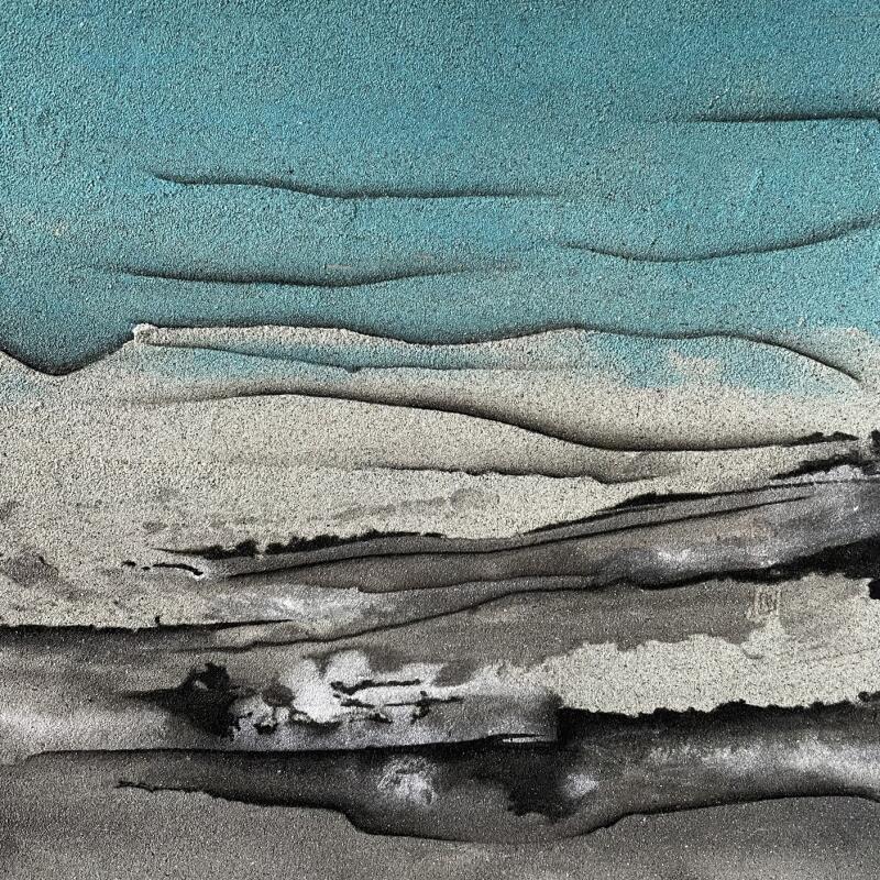 Painting Carré Ensablé 6 by CMalou | Painting Subject matter Minimalist Sand