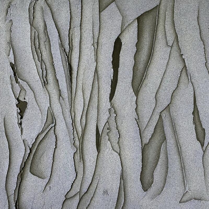 Painting Carré Bleuté 3 by CMalou | Painting Subject matter Minimalist Sand