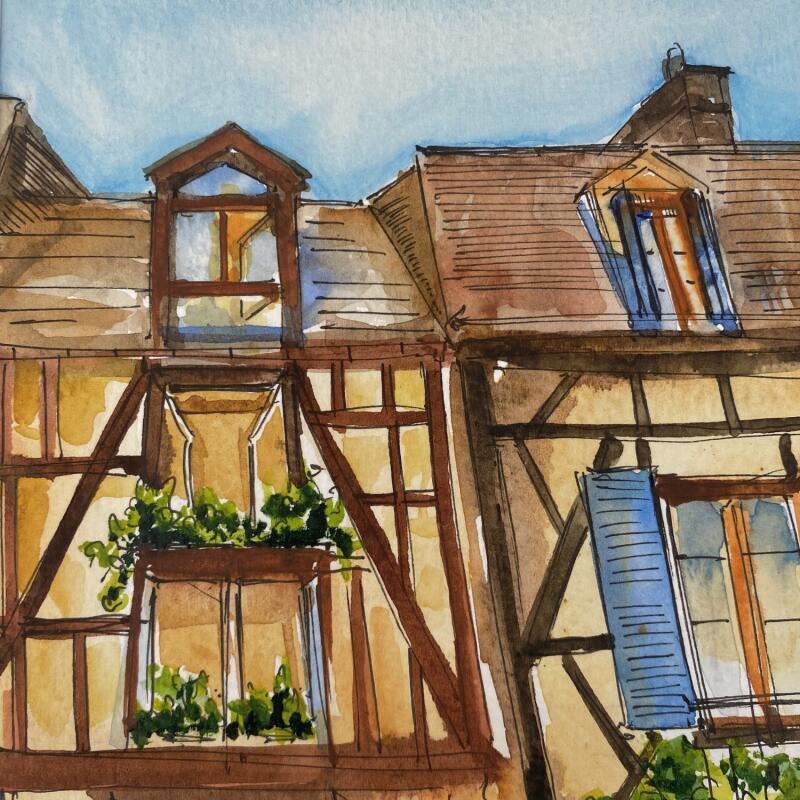 Pintura Fenêtre sur cour por Sorokopud Angelina | Pintura