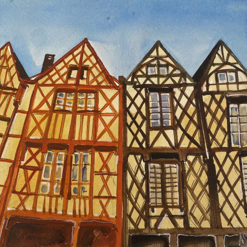 Pintura Façades ensoleillées por Sorokopud Angelina | Pintura