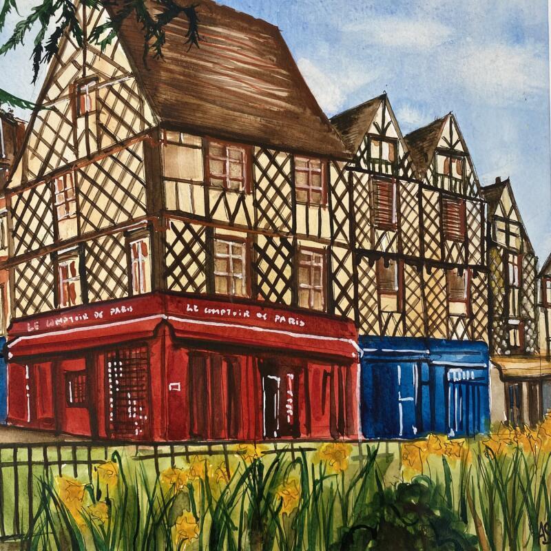 Painting Narcisses fleuris by Sorokopud Angelina | Painting