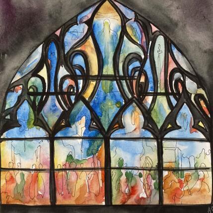 Painting Vitrail abstrait by Sorokopud Angelina | Painting