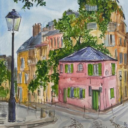 Painting La ruelle menant à la maison Rose by Sorokopud Angelina | Painting