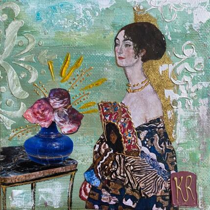Peinture Bella par Romanelli Karine | Tableau Figuratif Acrylique, Collage, Papier, Pastel, Posca Portraits, Scènes de vie