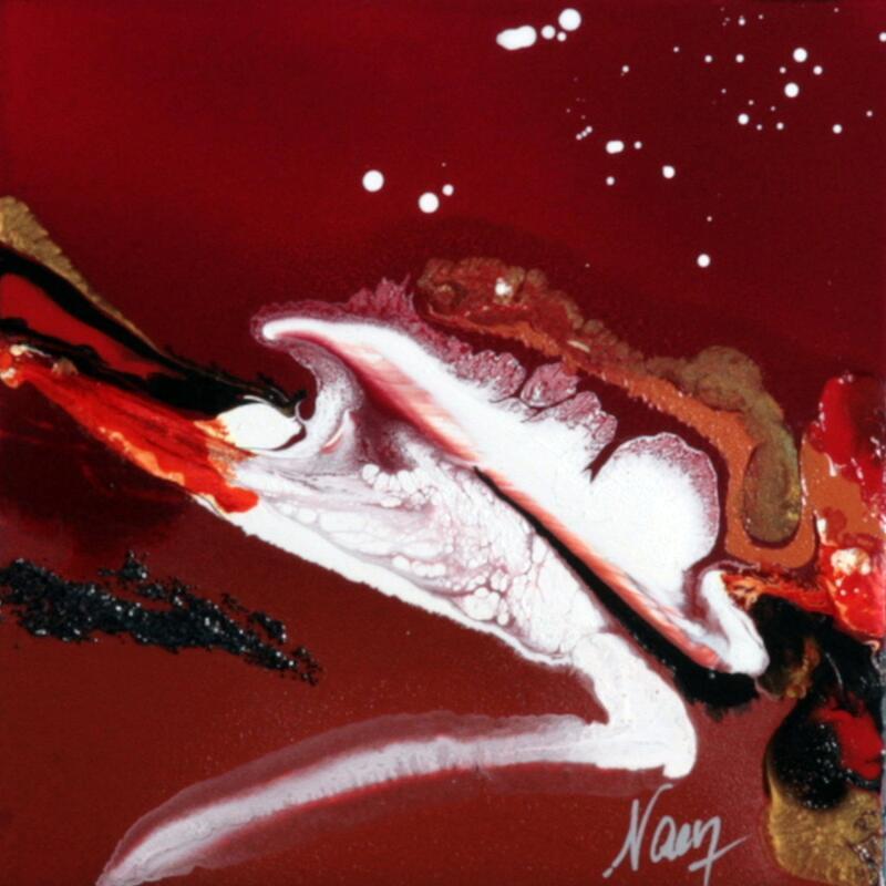 Painting C3432 by Naen | Painting Abstract Landscapes Acrylic Ink
