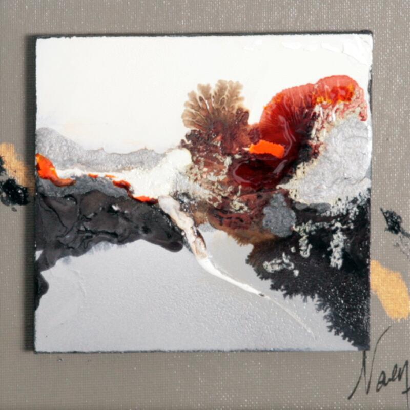 Painting C3525 by Naen | Painting Abstract Landscapes Acrylic Ink