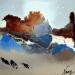 Painting C3557 by Naen | Painting Abstract Landscapes Acrylic Ink