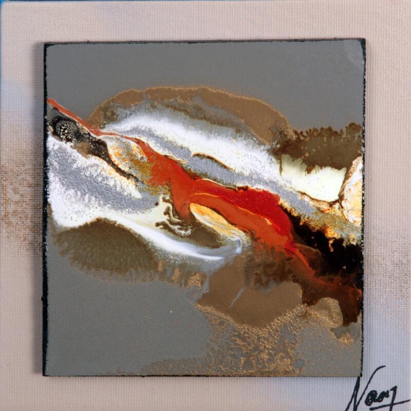 Painting C3583 by Naen | Painting Abstract Landscapes Acrylic Ink