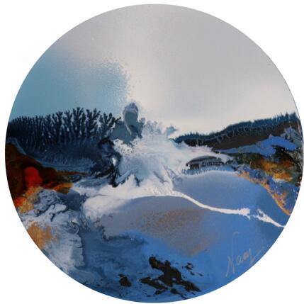 Painting C3456 by Naen | Painting Abstract Acrylic, Ink Landscapes, Pop icons