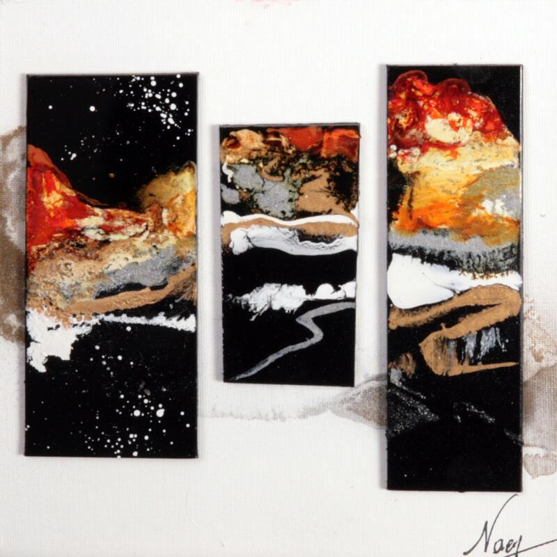 Painting C3585 by Naen | Painting Abstract Landscapes Acrylic Ink
