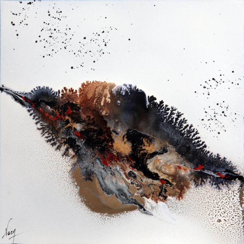 Painting C2667 by Naen | Painting Abstract Landscapes Acrylic Ink