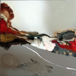 Painting C3467 by Naen | Painting Abstract Acrylic, Ink Portrait