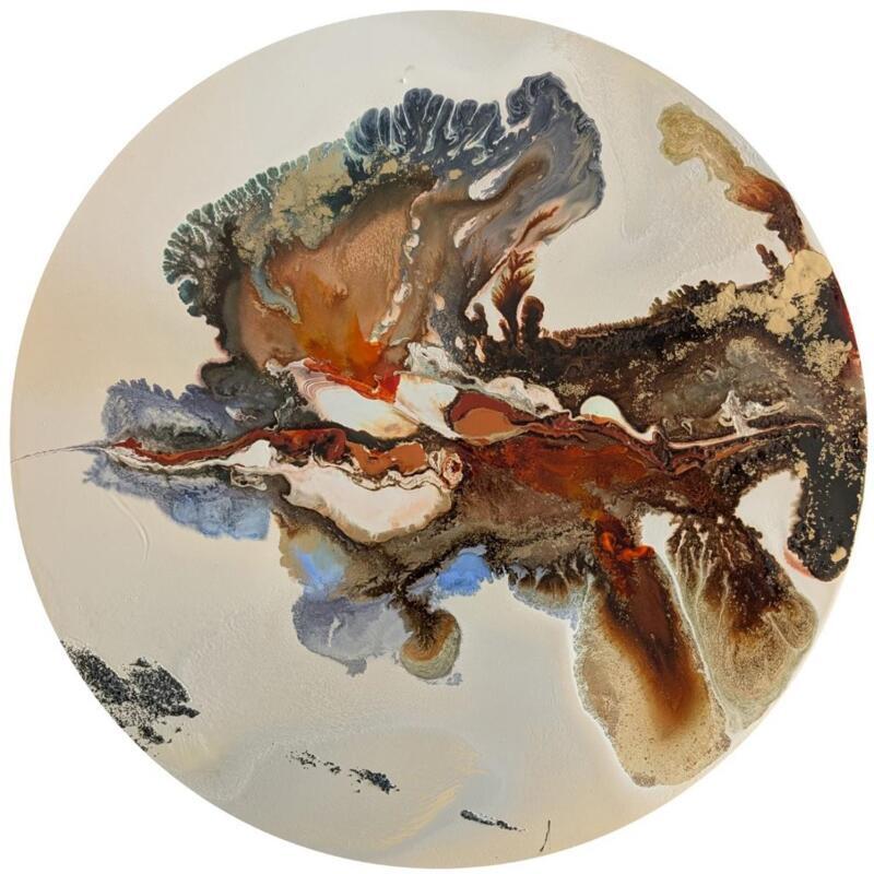 Painting C3512 by Naen | Painting Abstract Landscapes Acrylic Ink