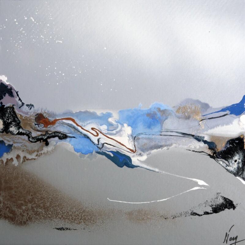 Painting C3356 by Naen | Painting Abstract Landscapes Acrylic Ink