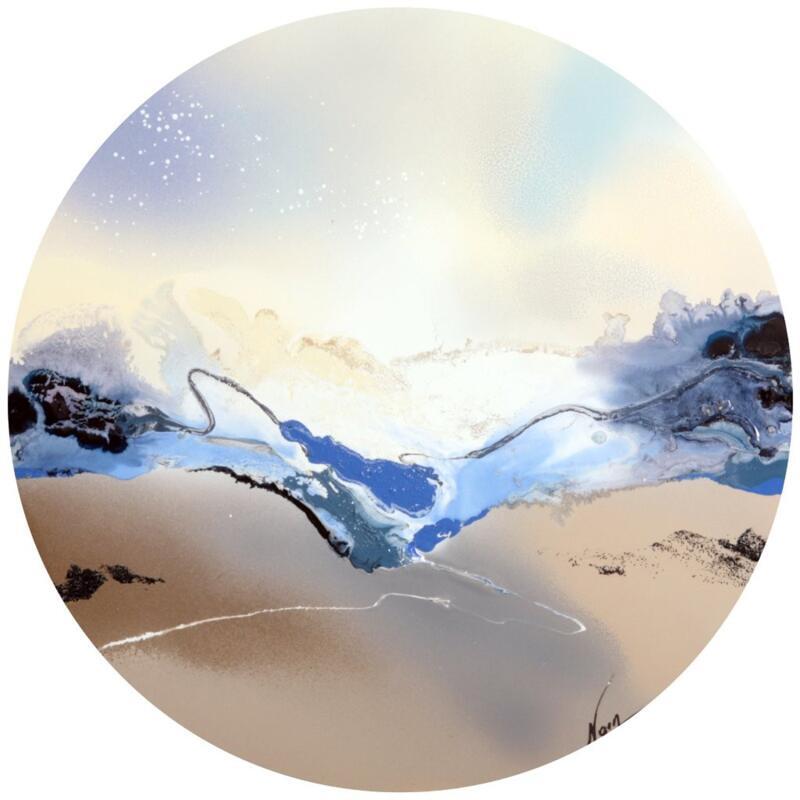 Painting C3596 by Naen | Painting Abstract Landscapes Acrylic Ink