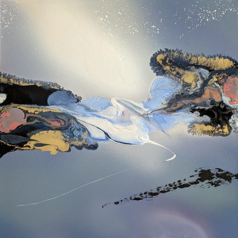 Painting C3511 by Naen | Painting Abstract Landscapes Acrylic Ink