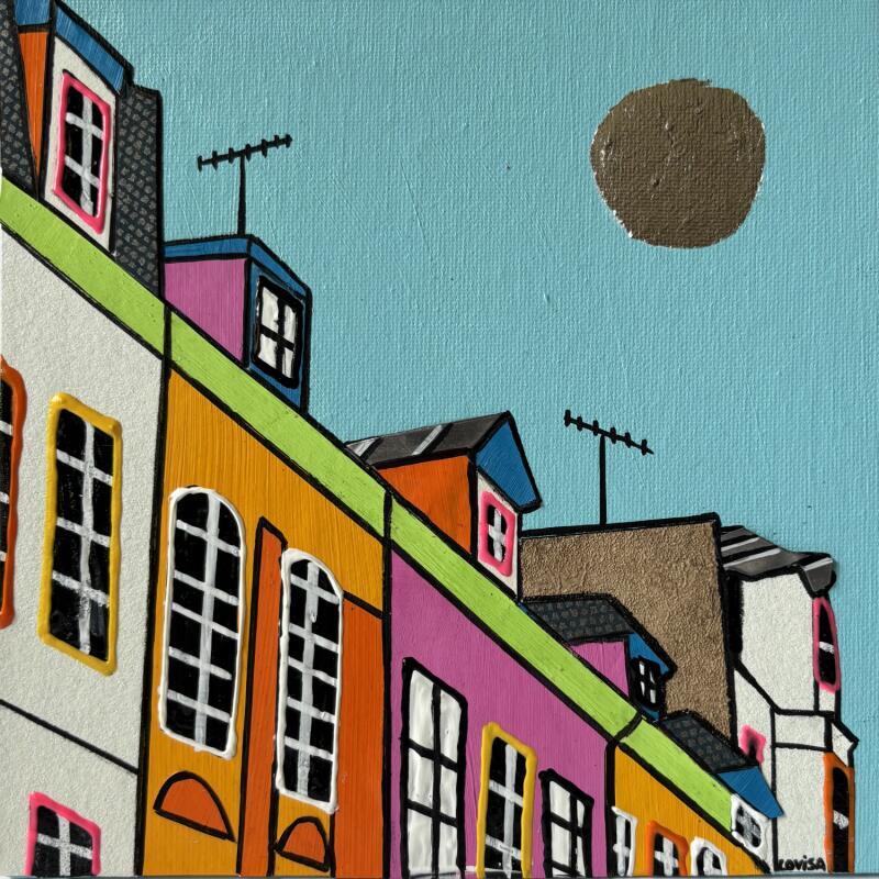 Gemälde C'est le Printemps ! von Lovisa | Gemälde Pop-Art Urban Acryl Collage Posca Blattsilber Upcycling Papier