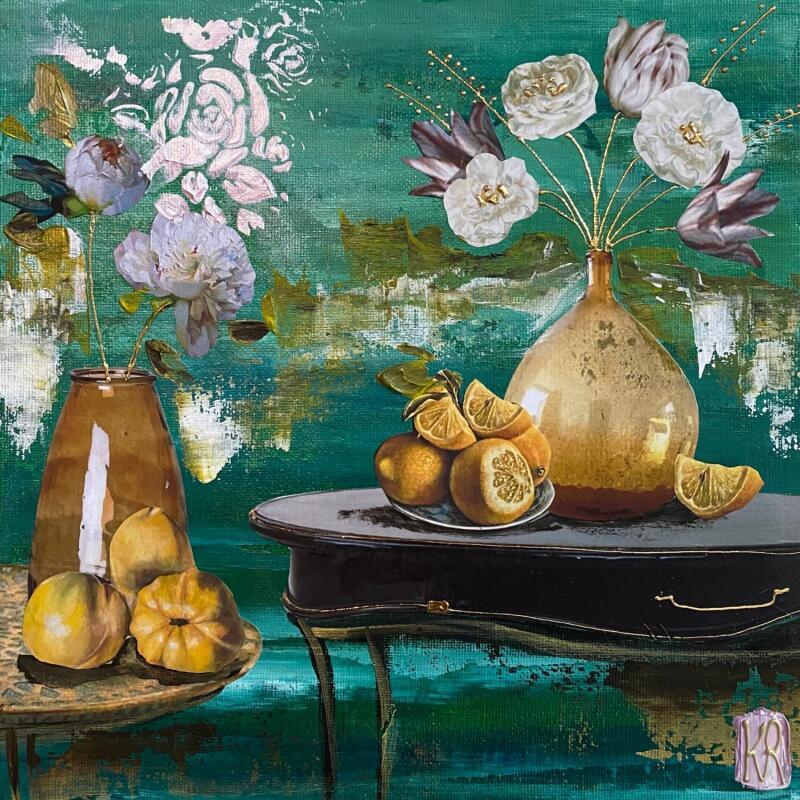 Peinture Terre du sud par Romanelli Karine | Tableau Figuratif Nature Natures mortes Acrylique Collage Posca Pastel Papier