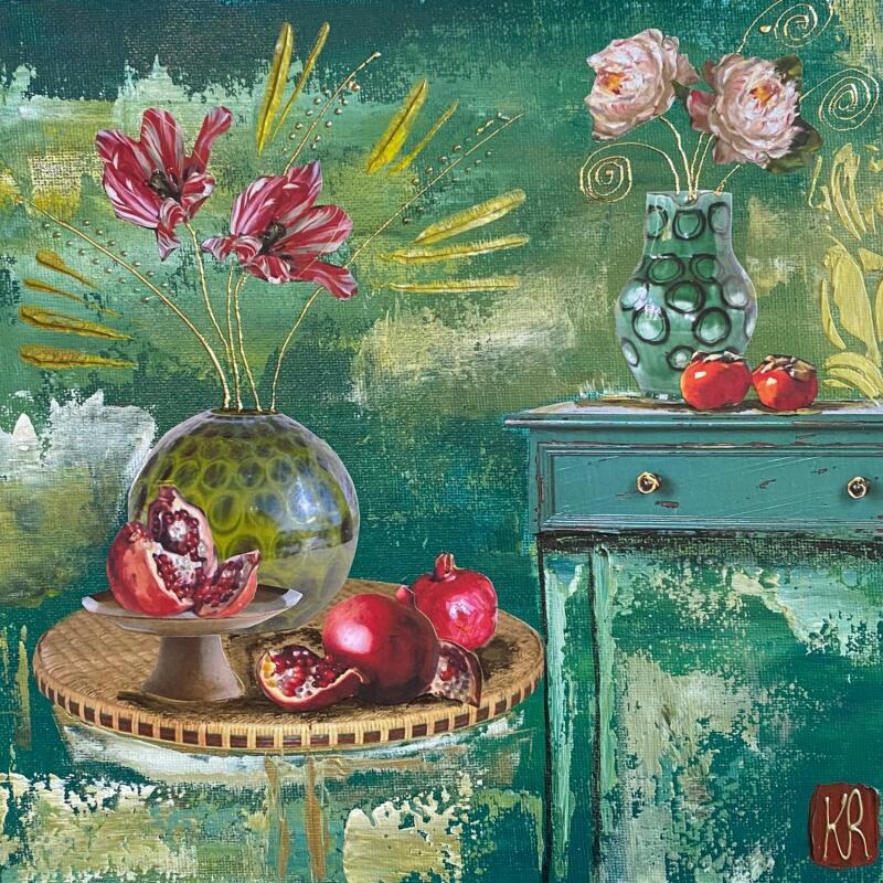 Peinture Régale moi par Romanelli Karine | Tableau Figuratif Nature Natures mortes Acrylique Collage
