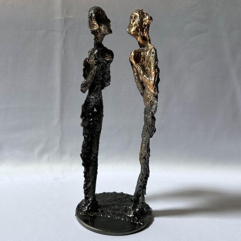 Sculpture Duo de Muses 35-25 par Buil Philippe | Sculpture Figuratif Scènes de vie Métal Bronze