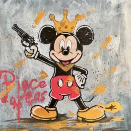 Painting Mickey Piece by Caizergues Noël  | Painting Pop-art Acrylic, Gluing Pop icons