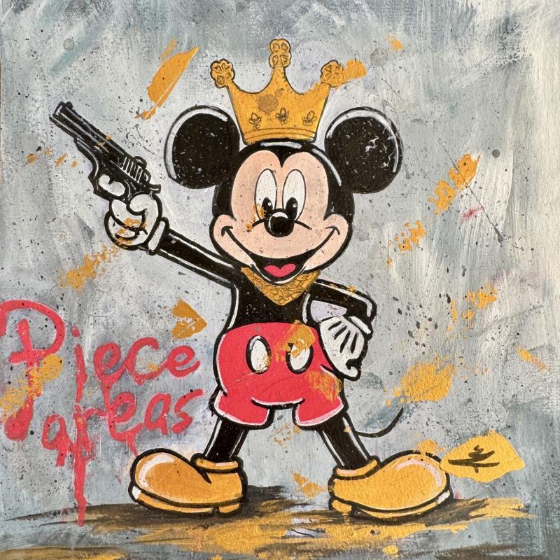Painting Mickey Piece by Caizergues Noël  | Painting Pop-art Pop icons Acrylic Gluing