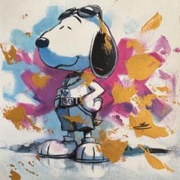 Painting Snoopy Gang by Caizergues Noël  | Painting Pop-art Acrylic, Gluing Pop icons