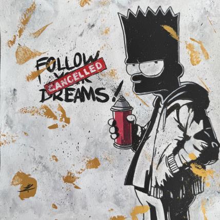 Peinture Bart par Caizergues Noël  | Tableau Pop-art Acrylique, Collage Icones Pop