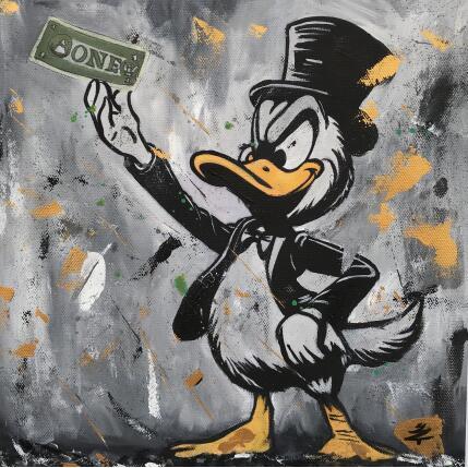 Peinture Picsou par Caizergues Noël  | Tableau Pop-art Acrylique, Collage Icones Pop