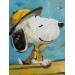 Peinture Snoopy Boat par Caizergues Noël  | Tableau Pop-art Icones Pop Acrylique