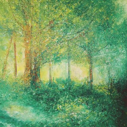 Peinture Coin de forêt par Levesque Emmanuelle | Tableau  Huile
