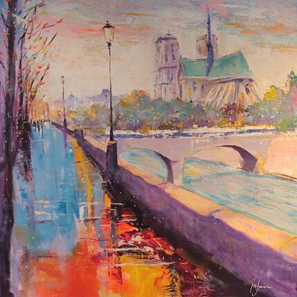 Peinture L'amarante de Notre-Dame par Yavru Irfan | Tableau Figuratif Huile