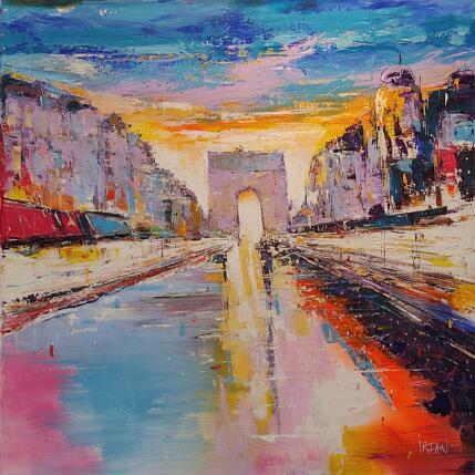 Painting Ville Lumière by Yavru Irfan | Painting Figurative Oil