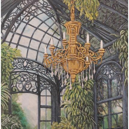 Peinture cristal végétal par Geiry | Tableau Matiérisme