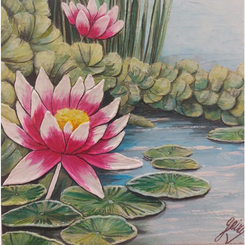 Gemälde fleur du silence von Geiry | Gemälde Materialismus