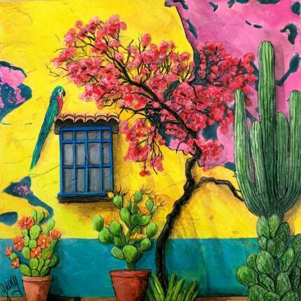 Painting la casa azul by Geiry | Painting Subject matter Marble powder, Pigments Architecture, Nature