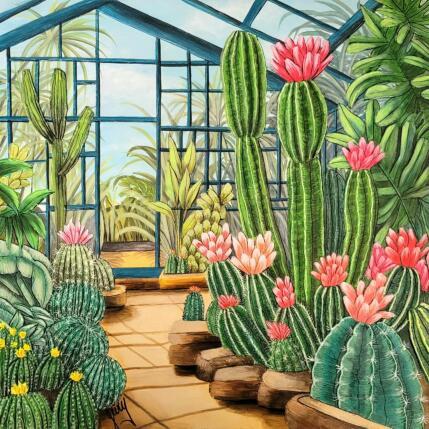 Peinture Destellos Botanicos par Geiry | Tableau Matiérisme Pigments, Poudre de marbre Nature