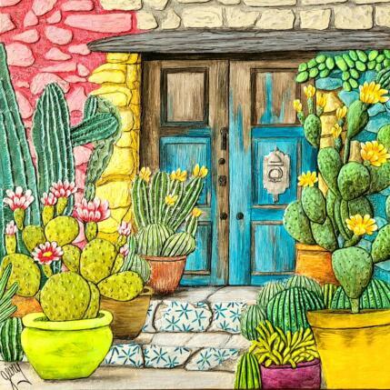 Peinture COLORES MEXICANOS par Geiry | Tableau Matiérisme Pigments, Poudre de marbre Architecture