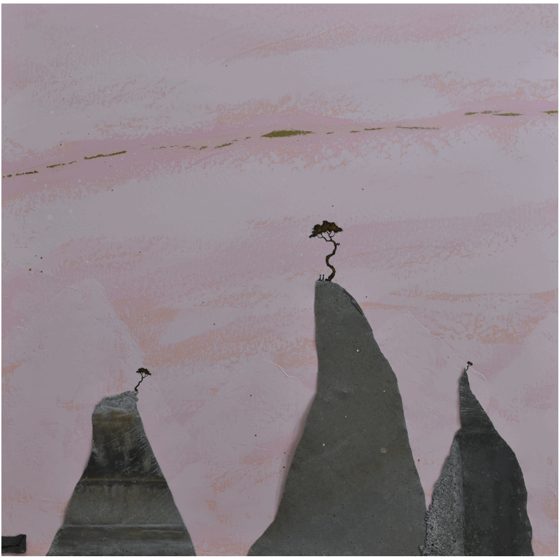 Peinture Saisir par Lemonnier  | Tableau Matiérisme Paysages Acrylique Zinc