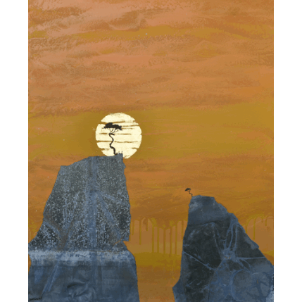 Peinture Une chaleur enivrante par Lemonnier  | Tableau Matiérisme Acrylique, Zinc Paysages