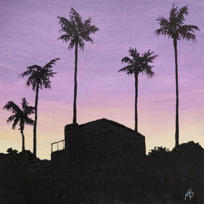 Peinture Sous les palmiers par Blandin Magali | Tableau Figuratif Paysages Huile