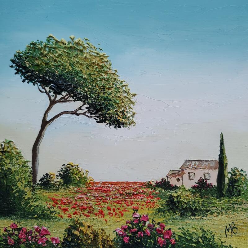 Gemälde Loin du village von Blandin Magali | Gemälde Figurativ Landschaften Öl