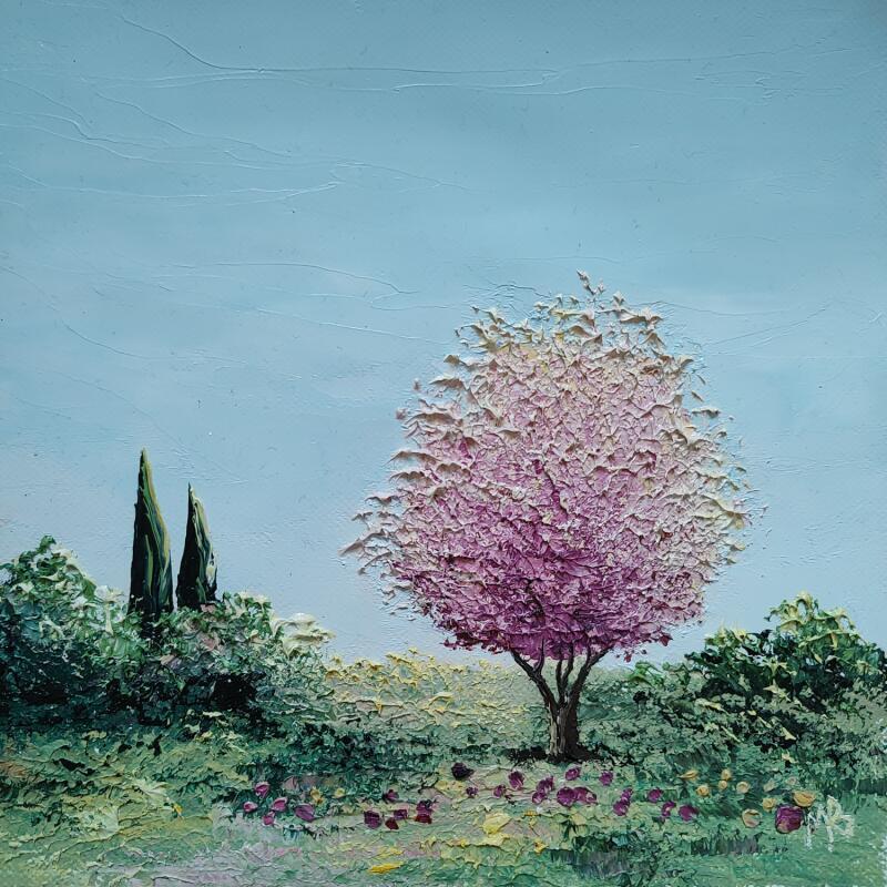 Painting Amandier by Blandin Magali | Painting Figurative Landscapes Oil